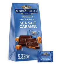 GHIRARDELLI Dark Chocolate Squares with Sea Salt Caramel Filling, 5.32 oz Bag | Gourmet Candy Treat | Perfect Premium Gift for Christmas & Holidays