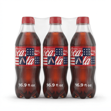 3 Pack Coca-Cola Soda Pop Bottles, 16.9 fl oz.