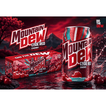 Mountain Dew Code Red Cherry Soda, 12 fl oz Cans (12 Pack)