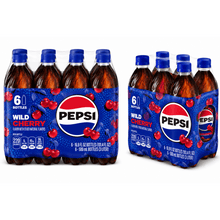 (Pack of 2) Pepsi Cola Wild Cherry Soda Pop, 16.9 fl oz, 12 Pack Bottles.