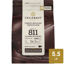 Callebaut 811 Dark Chocolate Callets, 5.5 lb Bag, Baking Chocolate
