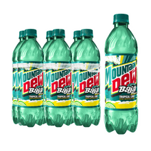 Mountain Dew Soda Pop, Baja Blast, 16.9 fl oz Bottles, 6 Count