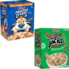 [ 2 PACK ] Apple Jacks Cereal, 36.5 oz.Kellogg's Frosted Flakes, 55 oz.