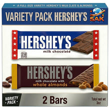 HERSHEY'S Variety Pack, Milk Chocolate & Milk Chocolate with Whole Almonds Candy Bars