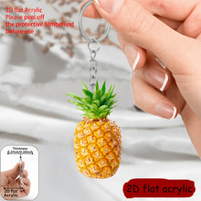 2D Flat 1pc Freshly Sweet And Delicious Juicy Pineapple Creative Keychain, Suitable for Phone, Car Interior, Backpack Decoration, Best Small Gift Item for Holidays