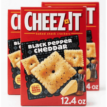 3-Pack Cheez-It Black Pepper Cheddar Baked Snack Crackers, Lunch Snacks, 12.4 oz