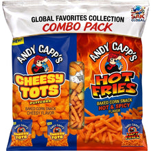 Andy Capp's Combo Pack, Hot Fries & Cheesy Puffcorn Tots, Crunchy Corn Snacks