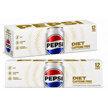 (Pack of 2) Diet Pepsi Cola Caffeine Free Soda Pop, 12 fl oz, 24 Pack Cans.