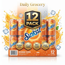 Orange Soda Soft Drink Cans, 12 Pack, 12 fl oz Carbonated Citrus Beverage