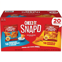 Cheez-It Snap'd, Baked Snack Chips, Variety Pack, 0.75 oz 20 pk.