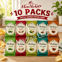 Kettle Cooked Potato Snack Assortment, Mixed Flavor Variety Collection, 10 Individual Packs by Miss Vickie's, Crunchy Chip Bundle, Pantry Food Selection, Multi Pack Party Snack Collection, Total Count 10 Packs