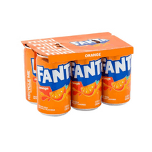 Fanta Mini Cans Orange Soda, 6 count, 7.5 fl oz