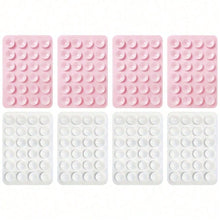 8pcs Set, Silicone Suction Cup Phone Holder, Adhesive Base for Most Phones, Selfie And Video Universal Finger Rests, 4pcs Light Pink And 4pcs White