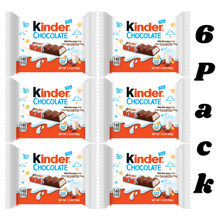 Individually Wrapped Candy, (6 Pack)Chocolate, 4 Bars, Milk Chocolate Bar with Creamy Milky Filling, 1.8 oz Total