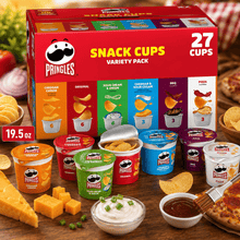 Potato Crisps Snack Cups Variety Pack, 6 Assorted Flavors, Individual Lunch & On-the-Go Snacks, 27 Cups, 19.5 oz Box