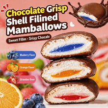 Individually Wrapped Chocolate Covered Marshmallows with Fruity Burst Center & 3-Layer Soft Chewy Texture - Suitable for Daily Snacks, Parties, Lunchboxes - Allergen-Free Candy Gift for and (No Common Allergens)