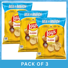 Classic Salted Potato Chips Crispy Crunchy Party Size Snack 3 Pack