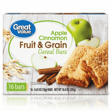 Great Value Amber Orchard Apple & Spiced Bark Cereal Bar 0.65 oz, 16 Count Packing May Vary
