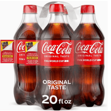 1 Pack of 4 bottles Coca-Cola Soda Pop Bottle, 20 fl oz