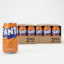 (Pack of 2) Fanta Orange Soda Pop Fridge Pack Cans, 12 fl oz, 6 Pack.