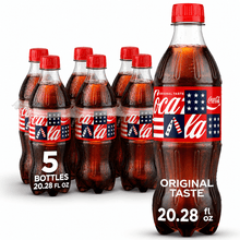 Coca-Cola Soda Pop Bottles, 20.28 fl oz, 5 Bootles