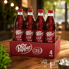 Classic Dr Pepper Soft Drink 4 Pack – 16.7 Oz Bottles, Refreshing Carbonated Soda for Any Occasion