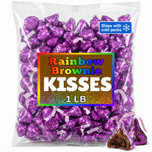 Hershey Kisses Rainbow Brownie Chocolate, 1 LB Individually Wrapped Milk Chocolate with Brownie Flavored Creme and Colored Sprinkles, Perfect for Parties and candy bowls