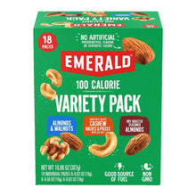 Snack Nuts, Mixed Nuts Variety Pack, 100-Calorie Snack Packs, Dry Roasted Almonds, Roasted & Salted Cashews, Natural Almonds & Walnuts, Plant Based Protein, Travel Friendly Healthy Snack, 18 Count