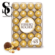 Ferrero Rocher Premium Milk Chocolate Hazelnut, 48 Count – Elegant Gift Box of Individually Wrapped Chocolate Hazelnut Confections – Fine Whole Hazelnut Surrounded by Smooth Creamy Filling, Crispy Wafer