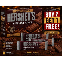 Hershey's Classic Milk Chocolate Value Pack – Buy 2 Get 1 Free Promotional Bundle, Rich & Creamy Smooth Milk Chocolate Candy Bars, Individually Wrapped Sweet Chocolate Treats for Snacking, Sharing, Parties, Gift Baskets, Lunch Boxes