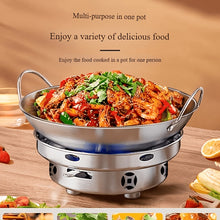 "only for Cooking'Thickened Windproof Stainless Steel Mini Hot Pot, Suitable for Outdoor Use, Solid Fuel, Restaurants, Soup Pot, Dry Pot, Household And Commercial Use