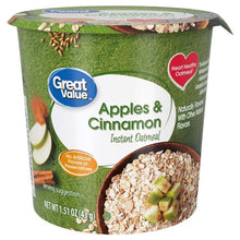 Great Value Apples Cinnamon Instant Oatmeal Cup