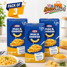 Kraft Original Mac & Cheese for Quick Meals & Easy Dinner Sides, Creamy Cheesy Macaroni Pasta Dinner, Pack of 3