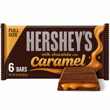Hershey's Milk Chocolate with Creamy Caramel, Full Size Chocolate Candy Bars, Bulk 6-Pack, Individually Wrapped, 1.4 oz Each