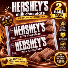 Hershey's Smooth Milk Chocolate Bar, Individually Wrapped Chocolate Treat, 1.55 oz pack of 2