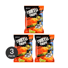 ORION, 3 Packs, ORION Turtle Chip Flamin' Lime Flavor, 5.64 oz, Snacks Box, Korean, K-Food