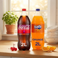 Two-Liter Soda Variety Pack - Fanta Orange Soda Pop (2 Liter) & Coca-Cola Cherry Soda Pop (2 Liters)