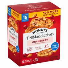 Cranberry Almond Thin Crisps, 5 Individually Wrapped Snack Packs, Crispy Baked Fruit & Nut Snack