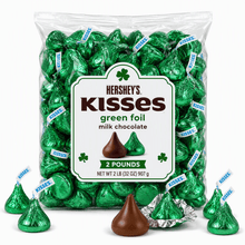 Green Candy Kisses Milk Chocolate