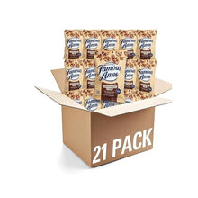 21 packs of famous Amos cookie craker and snacks, 2-ounce chocolate-flavored baked treats.