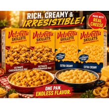 Dinner Hack Velveeta Skillets Creamy Cheesy Pasta & Cheeseburger Mac Variety Bundle, 2.97 lbs, One Pan Dinner Kits, Quick Family Meal, Creamy Shells, Savory Macaroni & Easy Pantry Food