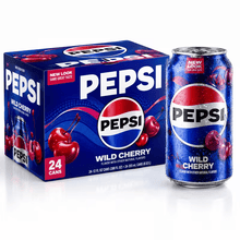 24 PACK Wild Cherry Cola Soda, 12 fl oz Cans.