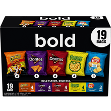 Frito-Lay Bold Mix Variety Pack, Assorted Chips & Snacks (Box of 19 Snack Bags), Grab-and-Go Multipack for Lunches & Travel