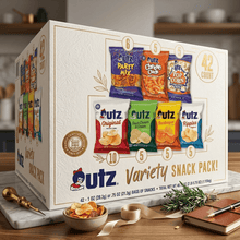 42 (PACK) Snack Pack, 1 oz., Enjoy a wide variety of seven different snack types, including regular, ripple, and BBQ potato chips, sour cream & onion, cheese curls, party mix, and white cheddar popcorn.