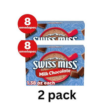Swiss Miss Milk Chocolate Hot Cocoa Mix, 1.38 oz Envelopes, 8-Count Boxes, Pack of 2 (16 Total Packets)