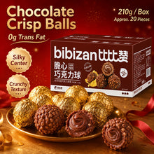 Chocolate Crisp Balls - Cocoa Snack Balls, Rich Creamy Filling, Chocolate Center, 7.4Oz Perfect Party Candy & Coffee Snack, Individually Wrapped Sweet Treats