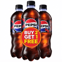 Pepsi Zero Sugar Wild Cherry Cola Soda, 20 fl oz Bottle – Buy 2 Get 1 FREE (3 Bottles Total)