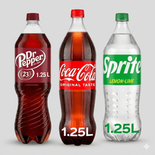 Buy a Dr Pepper Soda Pop, 42.3 fl oz, Bottle + Coca-Cola Soda Pop Bottle, 1.25 Liters + Sprite Lemon-Lime Caffeine Free Soda Pop Bottle, 1.25 Liters