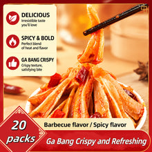 20 Packs of Misba Crispy Spicy Flavor/BBQ Flavor Triangular Crispy Bones Snack Ready-to-Eat Small Packets Leisure Snacks 15g*20 Packs
