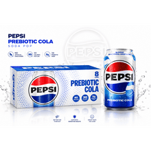 Pepsi Prebiotic Cola Soda Pop, 12 fl oz, 8 pack cans